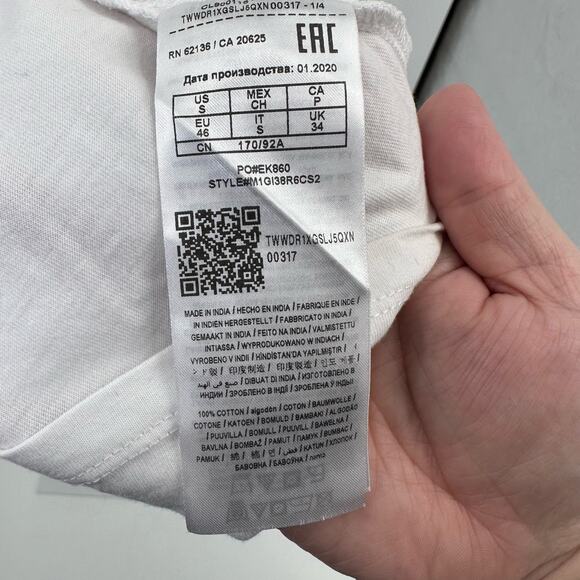 Guess Originals Classic Palm Tree Triangle T-shirt Men's S White Graphic Relaxed - Picture 9 of 12